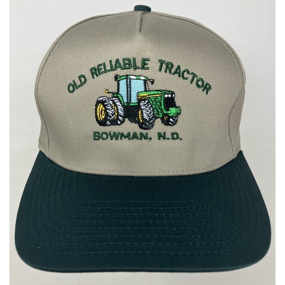 John Deere Other - Vintage John Deere Old Reliable Tractor Bowman N.D. Embroidered Snapback Hat